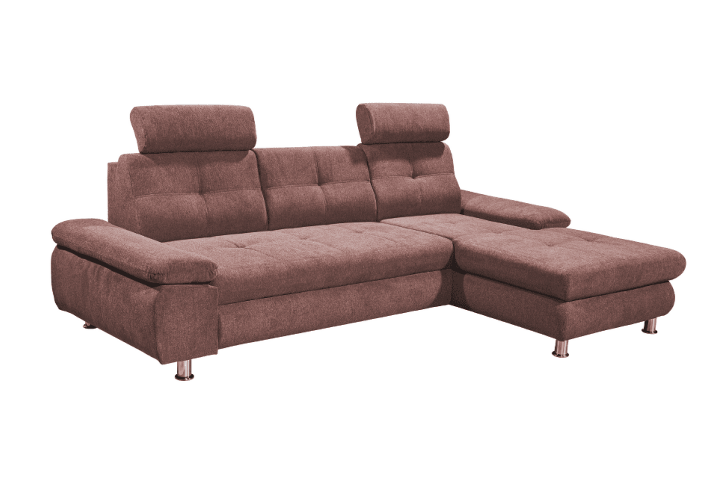 Ecksofa Alba von Ed Exciting Design – Stilvolles Sofa mit Stoff Brego, Schlaffunktion & Bettkasten, beidseitig bestellbar