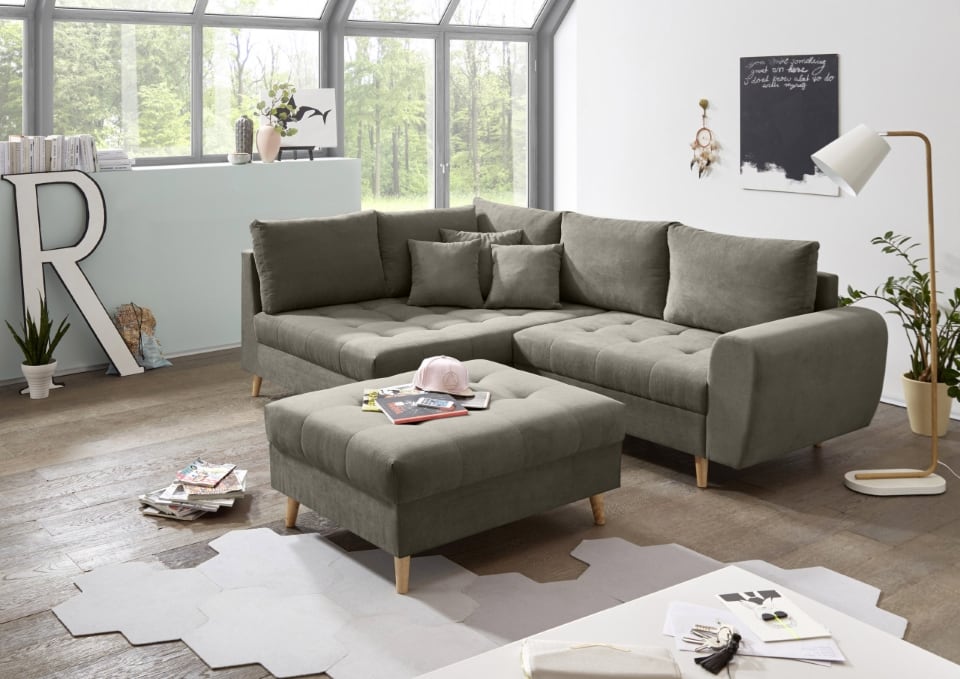 Alice Ecksofa von Ed Exciting Design – Beidseitig Bestellbares Sofa mit Hocker in Verschiedenen Farben