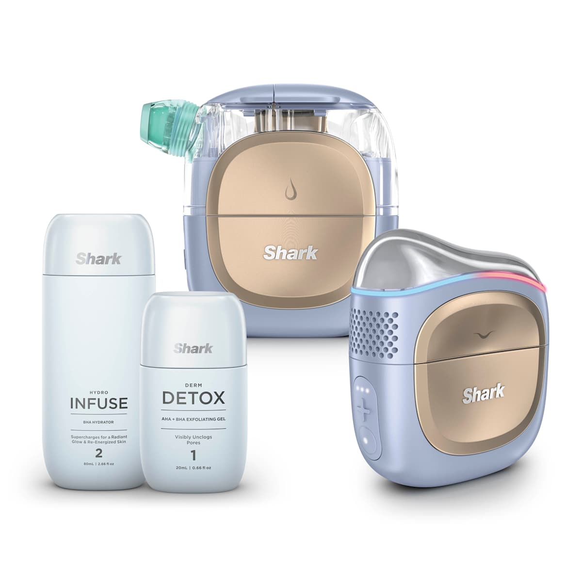 Shark FacialPro Glow + DePuffi Hydro-Powered Facial System für zu Hause – Spa Purple in Lila | FH320EUPL | von SharkNinja
