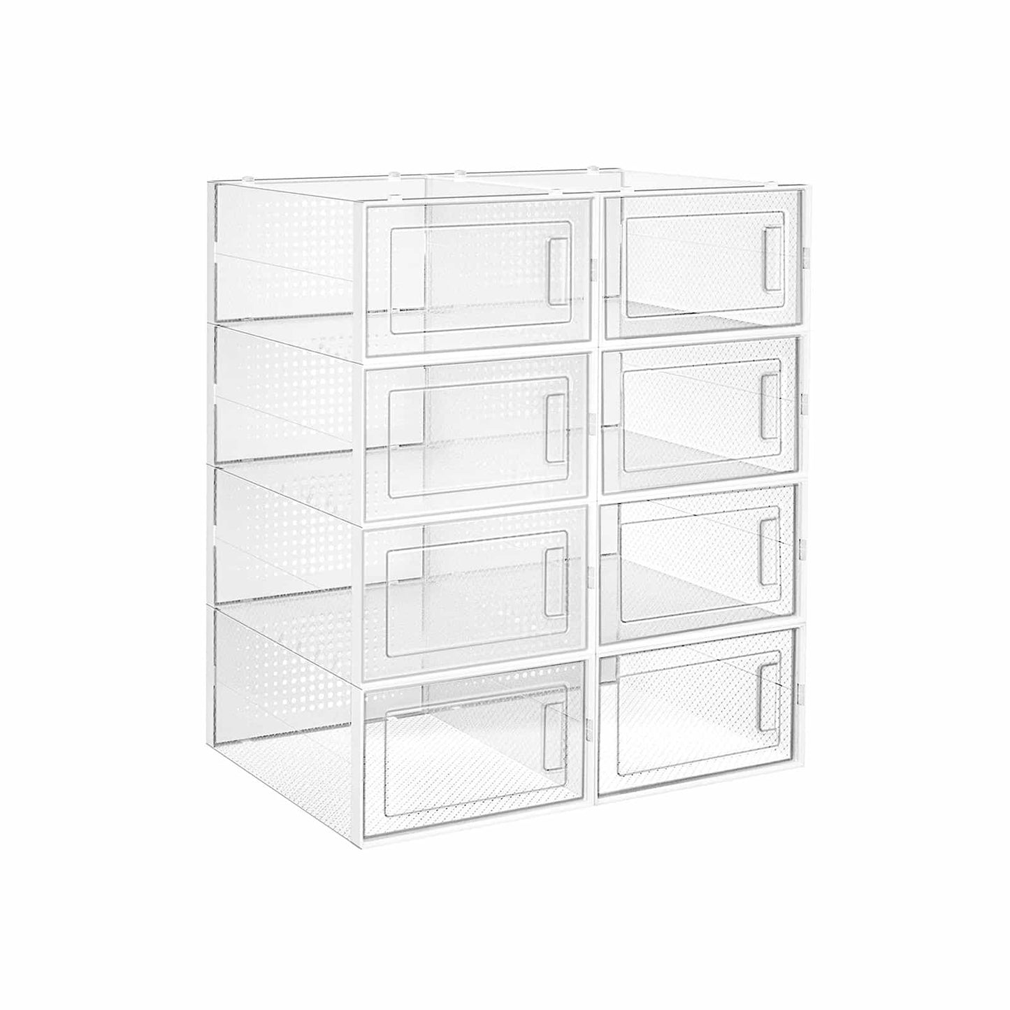 Faltbare Schuhboxen 8er Set