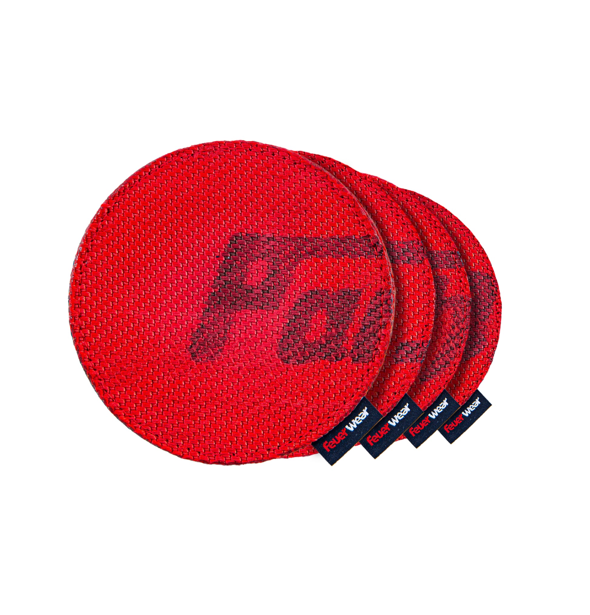 Untersetzer-Set Jules aus Feuerwehrschlauch in rot