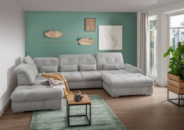 Luxuriöse Wohnlandschaft Dalida mit Schlaffunktion - Schönheit in 5 verschiedenen Farben