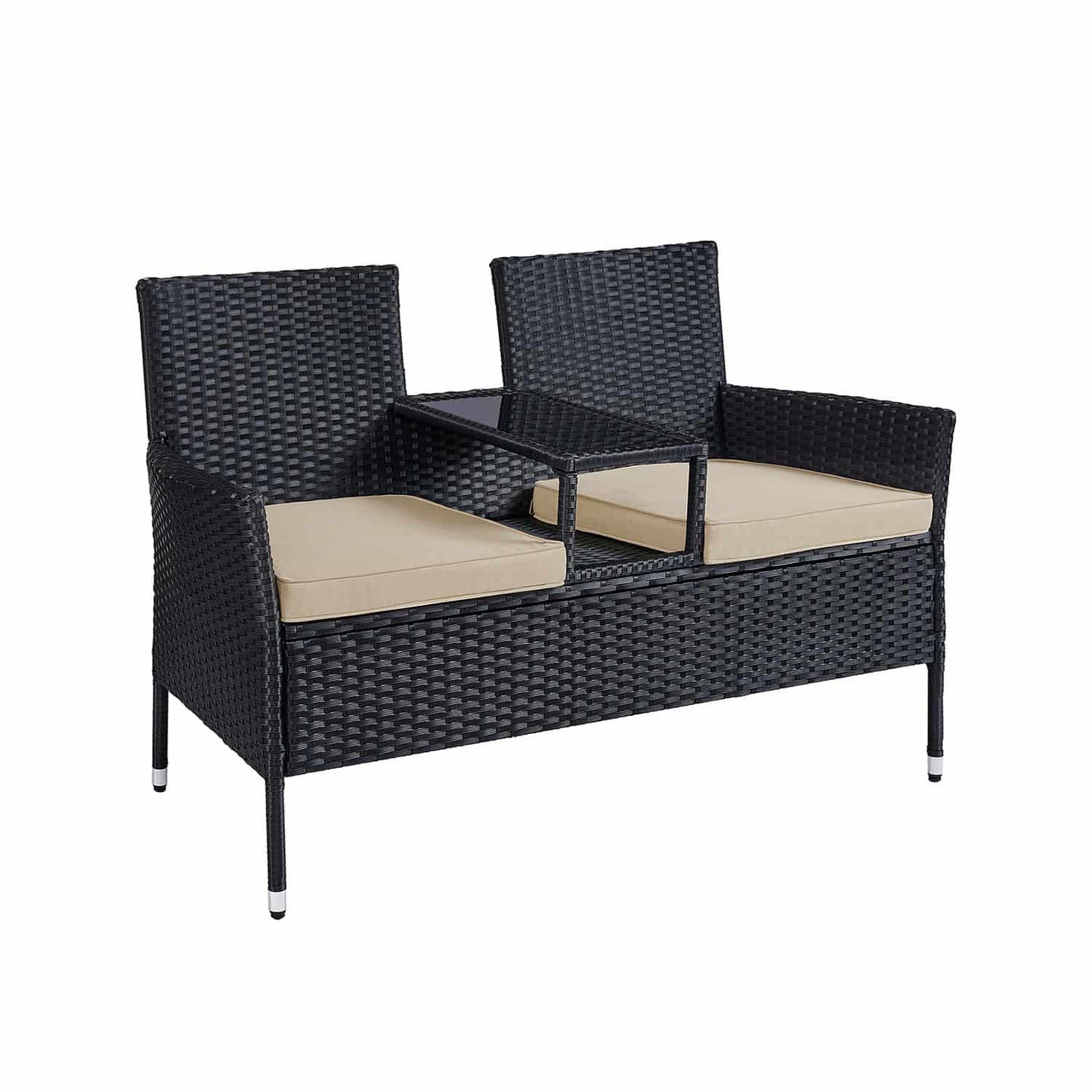 Balkonmöbel aus PE-Polyrattan mit Tisch