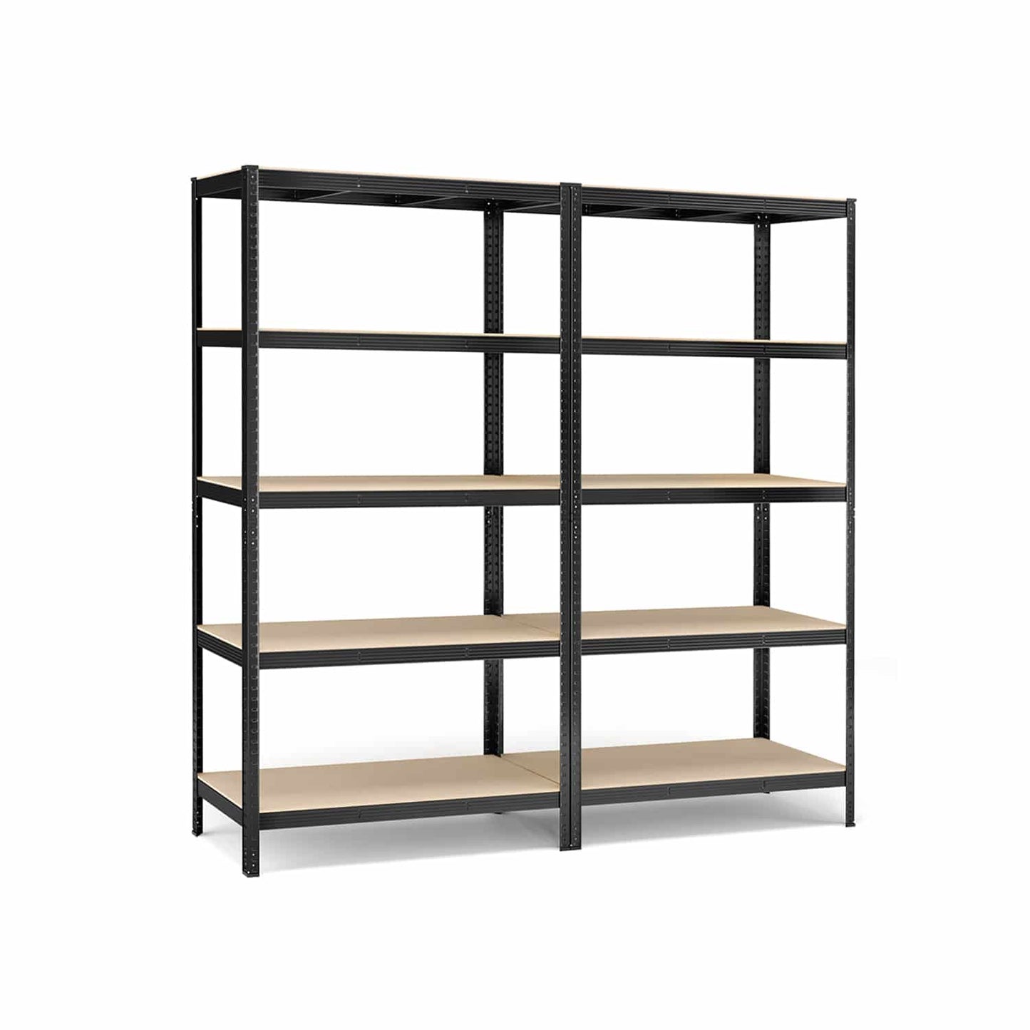 2er Set Kellerregal 200 cm hoch schwarz