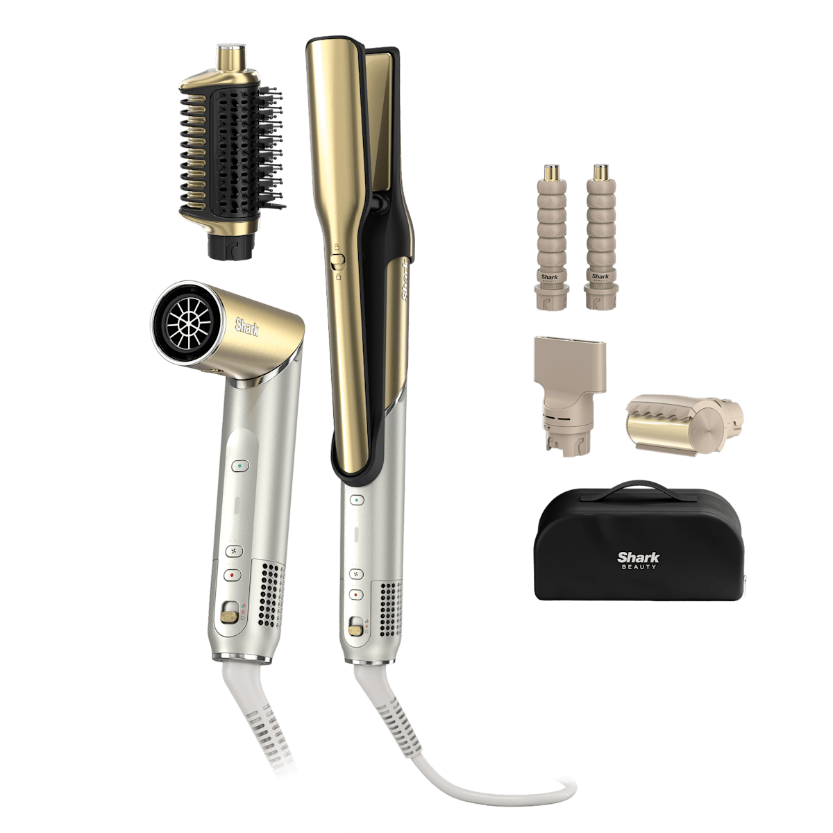 Shark Glam Multistyler für glatte Haare, Wellen und Locken in Gold | HD6051SEU | von SharkNinja