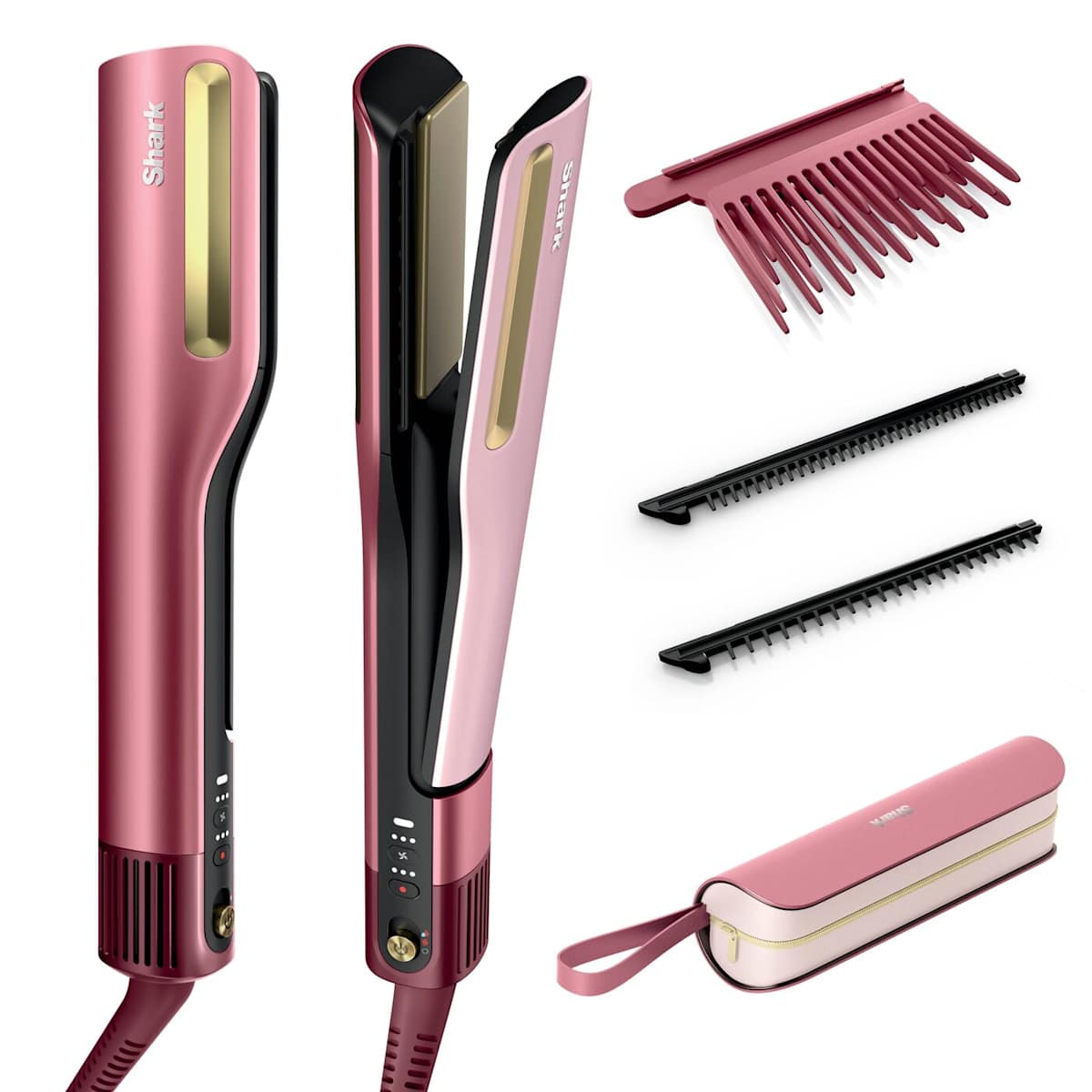 Shark SilkiPro Straight Glätteisen und Haartrockner in Rosa | HT401EUPK | von SharkNinja