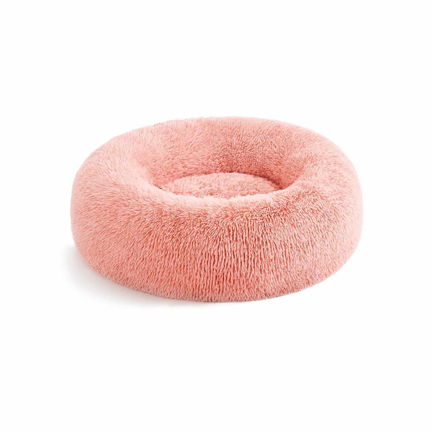 Hundebett flauschig langer Plüsch rosa