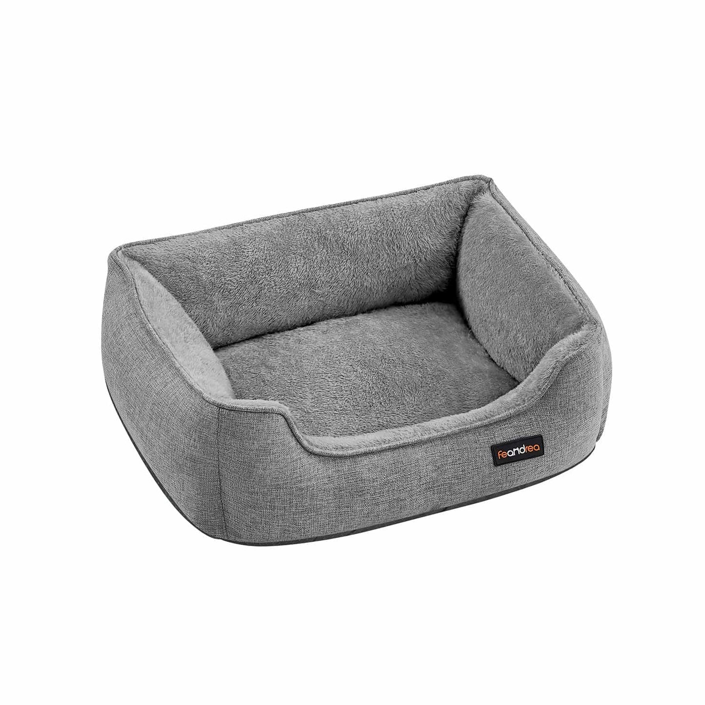 Hundebett mit abnehmbarem und waschbarem Bezug hellgrau