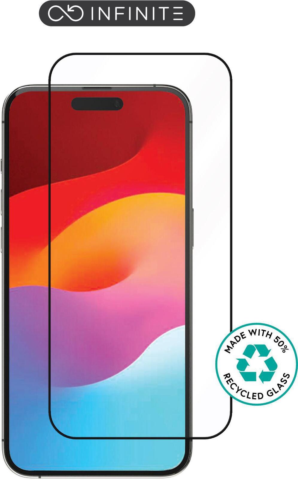 eSTUFF INFINITE Titan Shield Screen Protector iPhone 15 – Full Cover