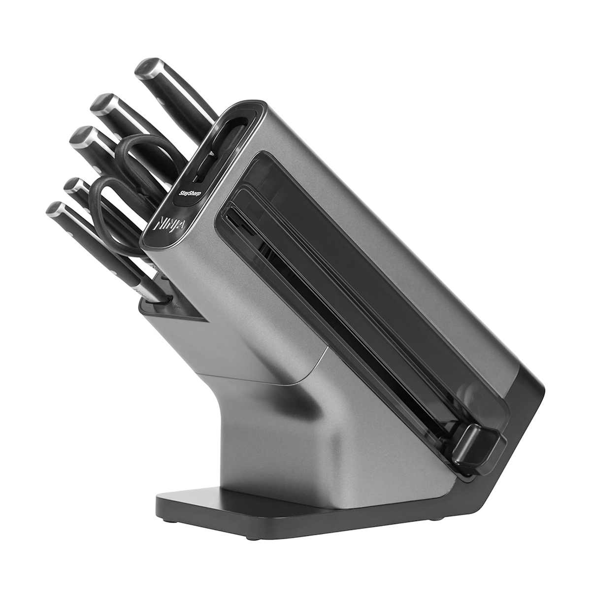 Ninja Foodi StaySharp-Messerblock mit integriertem Schärfer – 6-teiliges Set in Schwarz | K32006EU | von SharkNinja