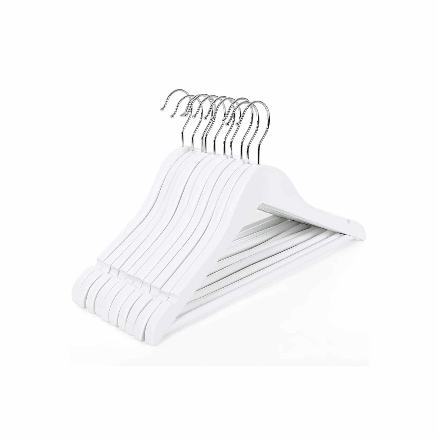 Kinderbügel Ahornholz 20 Stück Weiß