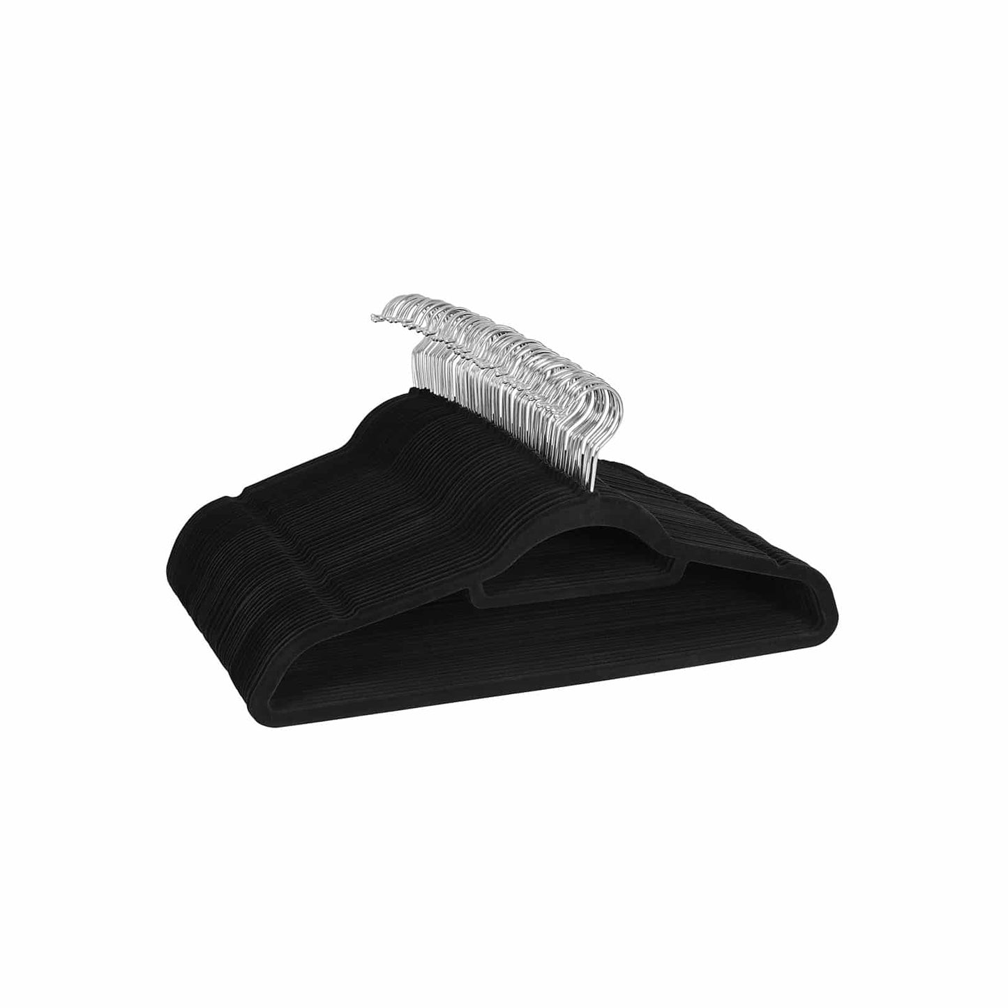 Kleiderbügel Samt 20 Stück Schwarz