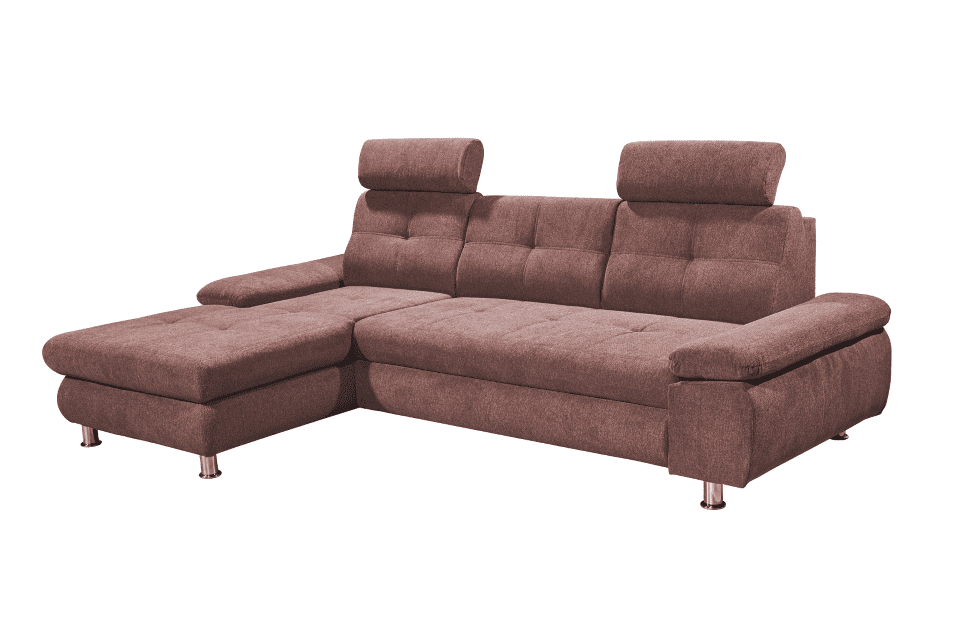 Ecksofa Alba von Ed Exciting Design – Stilvolles Sofa mit Stoff Brego, Schlaffunktion & Bettkasten, beidseitig bestellbar