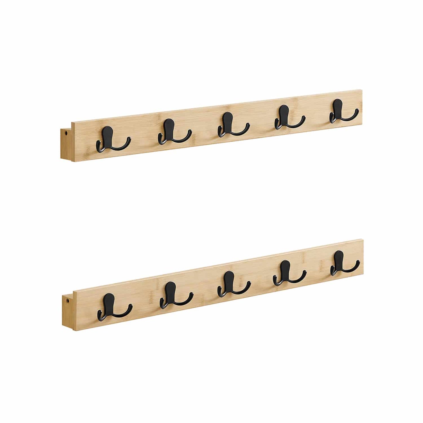 Wandgarderobe 2er Set mit Ablage naturbeige