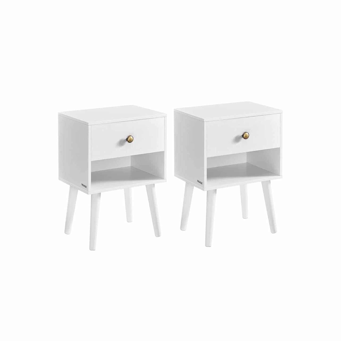 Nachttisch 2er Set mit Schublade und Ablage