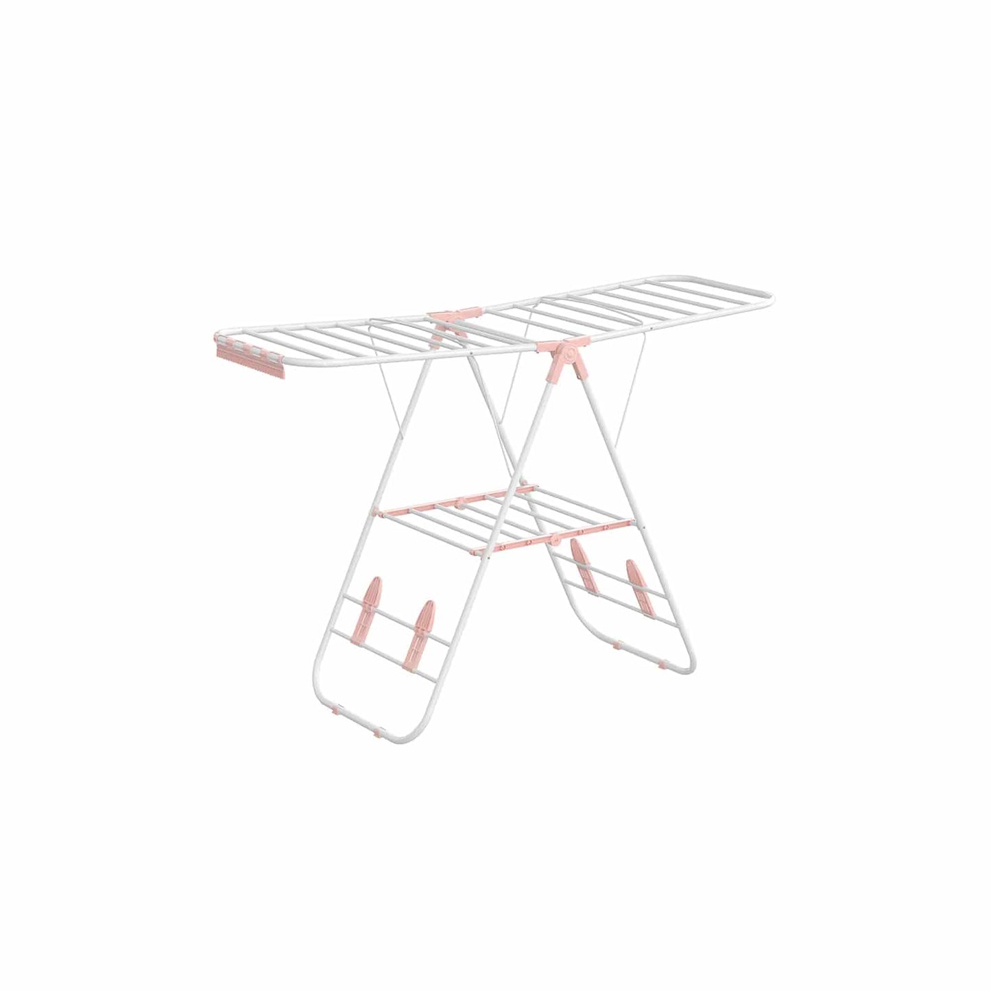 Wäscheständer mit Flügel aus Stahl wolkenweiß-pastellrosa