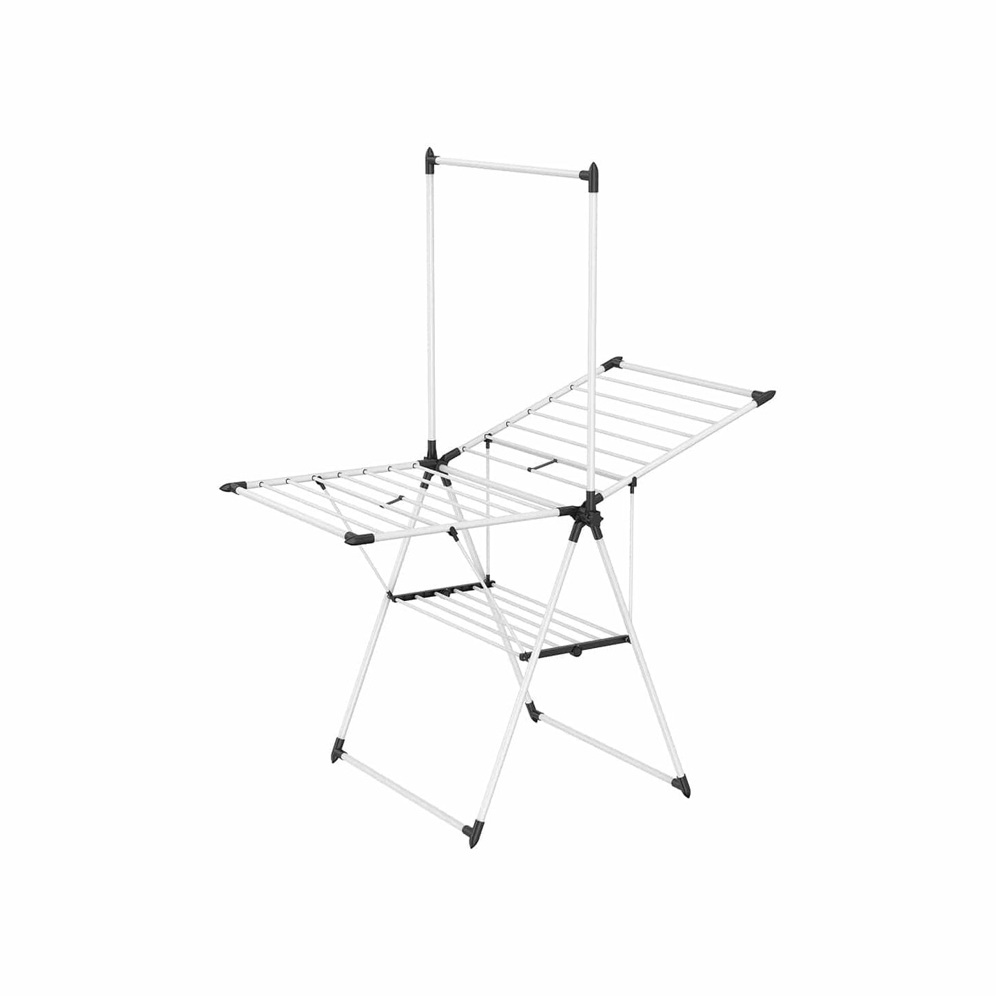 Wäscheständer mit 2 Ebenen und 2 Flügel weiß