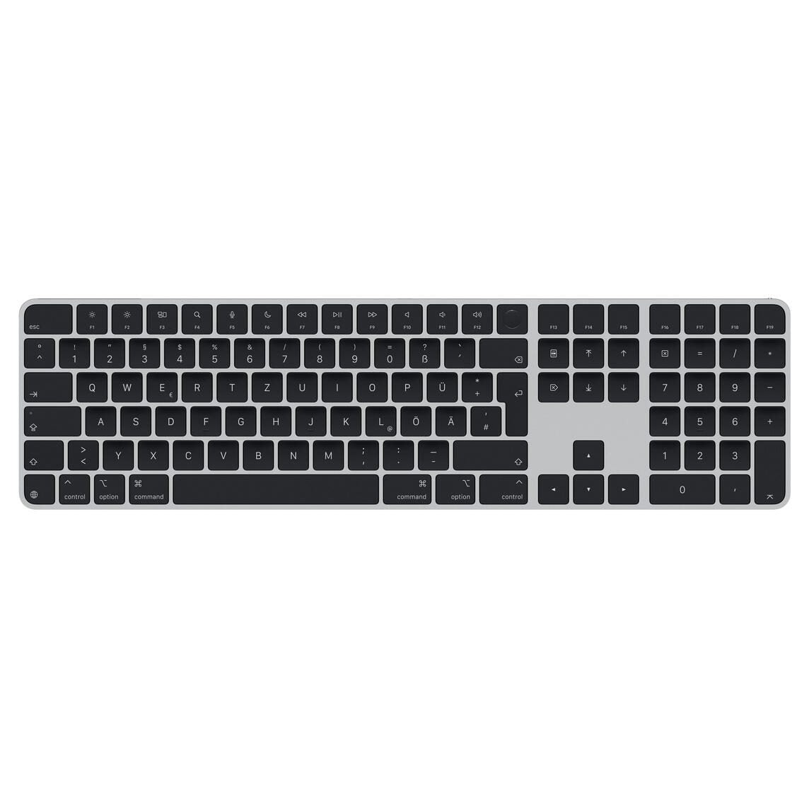 Apple Magic Keyboard mit Touch ID und Ziffernblock, Deutsch, schwarze Tasten