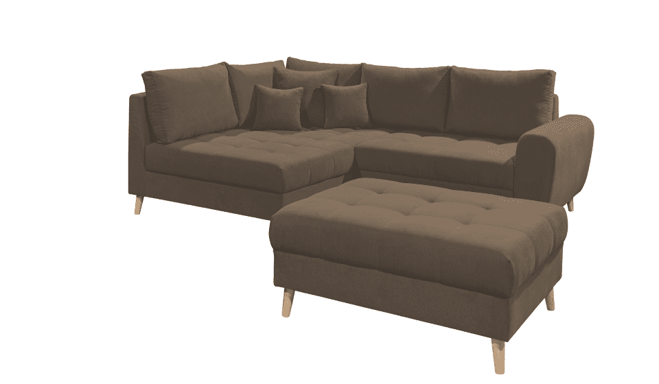 Alice Ecksofa von Ed Exciting Design – Beidseitig Bestellbares Sofa mit Hocker in Verschiedenen Farben