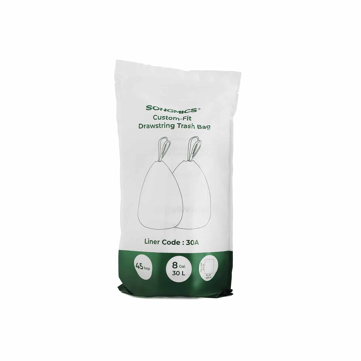 Müllbeutel mit Zugband weiß