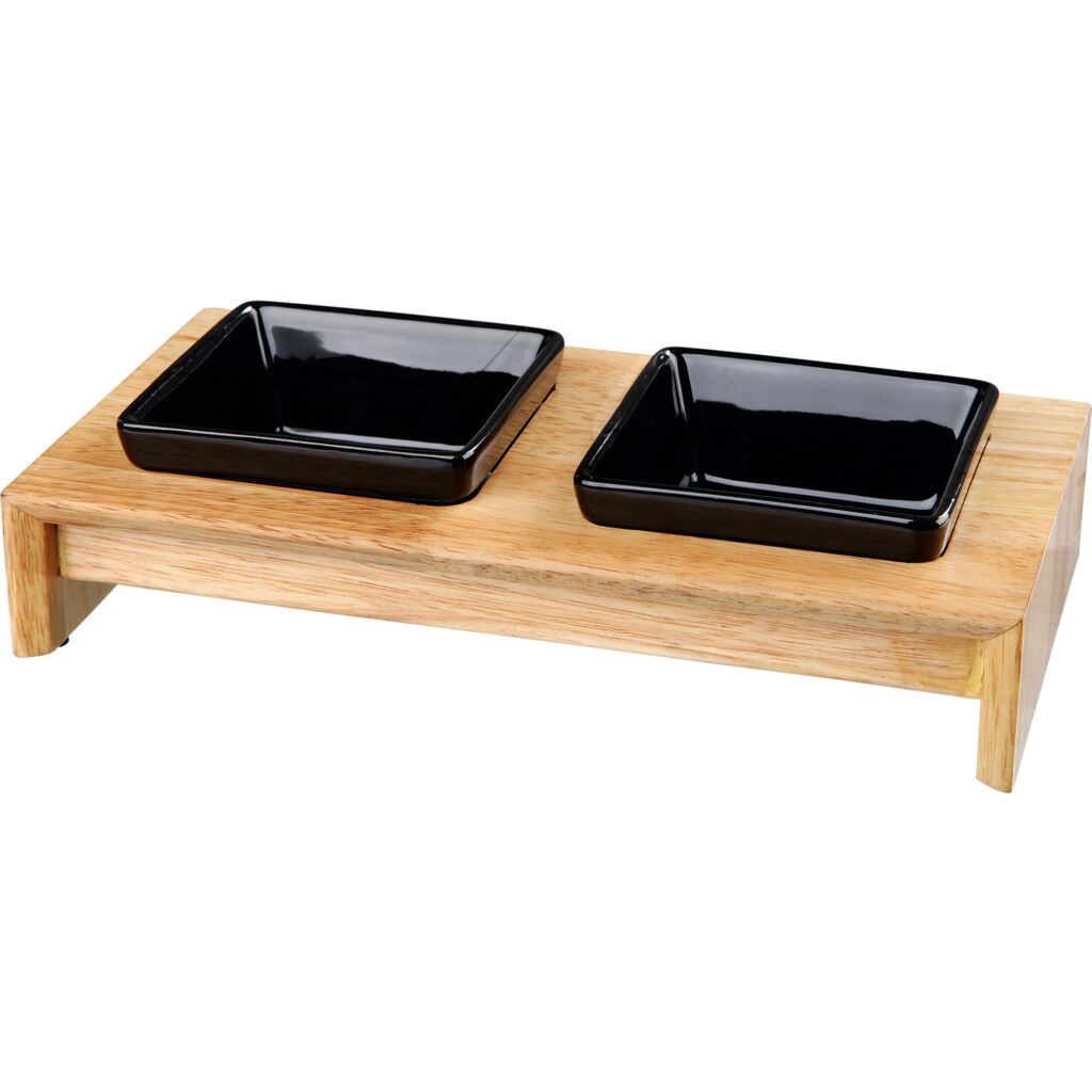 Napf-Set, Keramik/Holz, /hellbraun