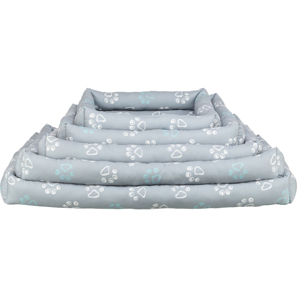 Bett Jimmy, Baumwoll-Optik, eckig, hellgrau