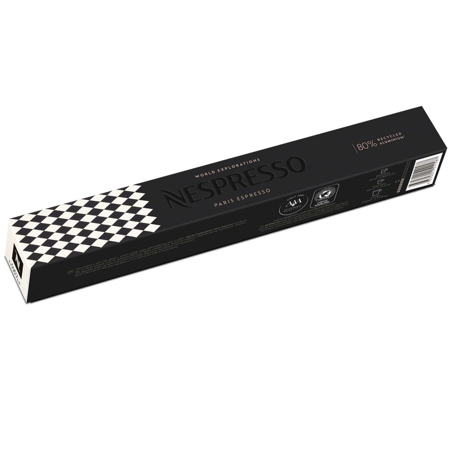 Nespresso Paris Espresso Original Line 10 Espresso Kaffeekapseln 40 ml Getreide- & Gebäckaroma mit Zitrusnote