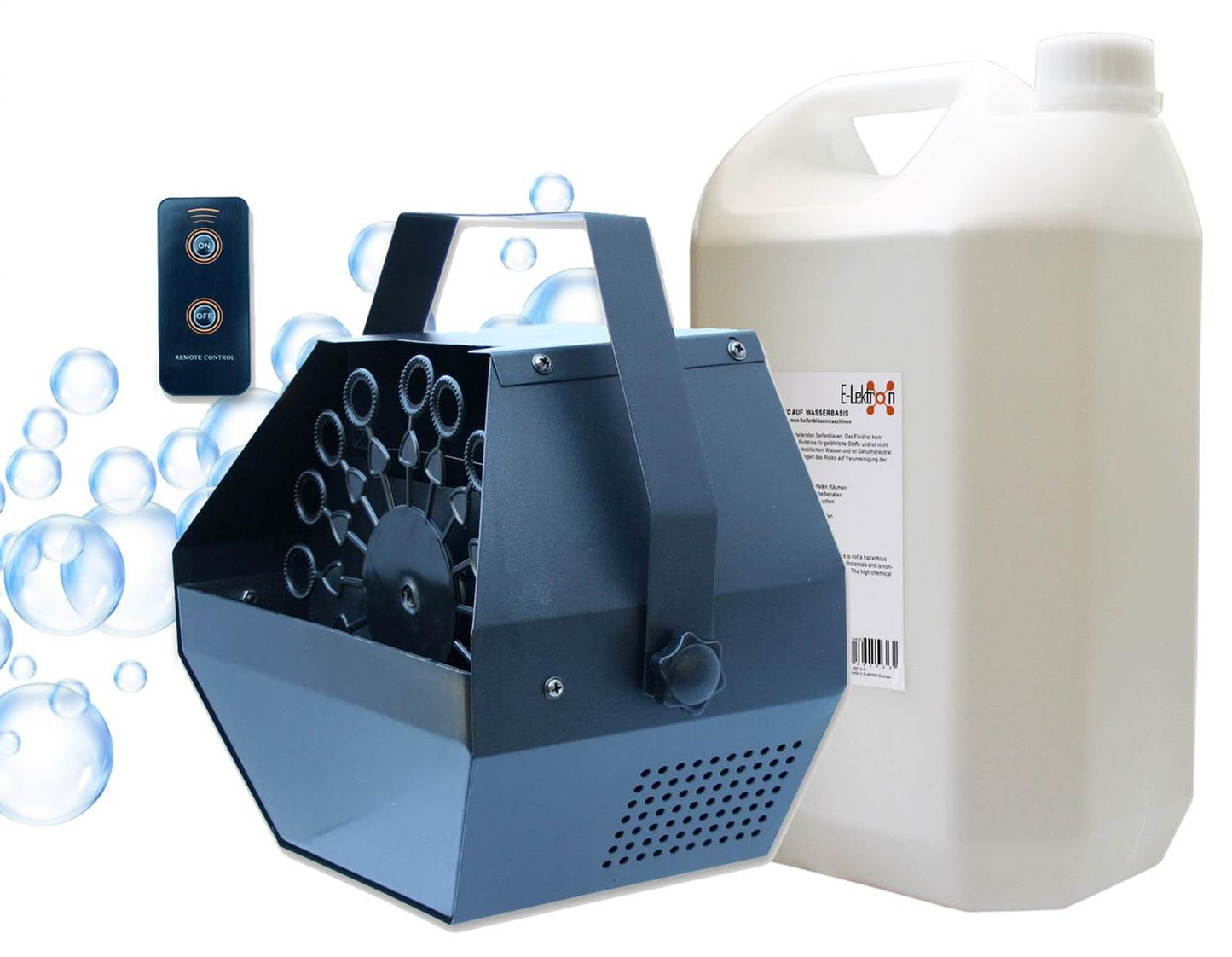 EL189066 E-Lektron B500-R Seifenblasenmaschine mit Fernbedienung inkl. 5L Fluid