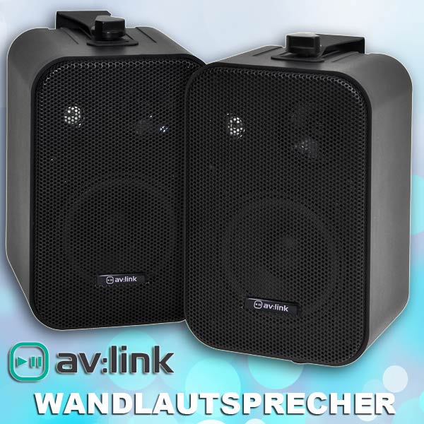EL100005 av:link B30-B Kompakt stereo Lautsprecherpaar schwarz