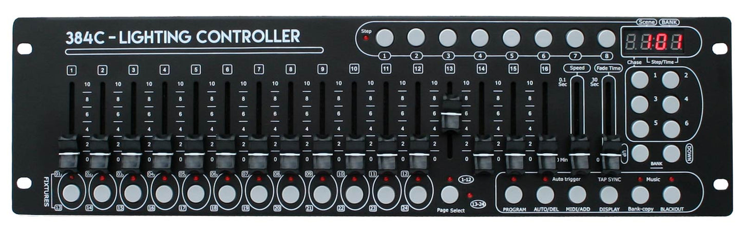 EL154069 E-Lektron C-384C DMX Controller Lichtsteuerpult 24x16 Kanal