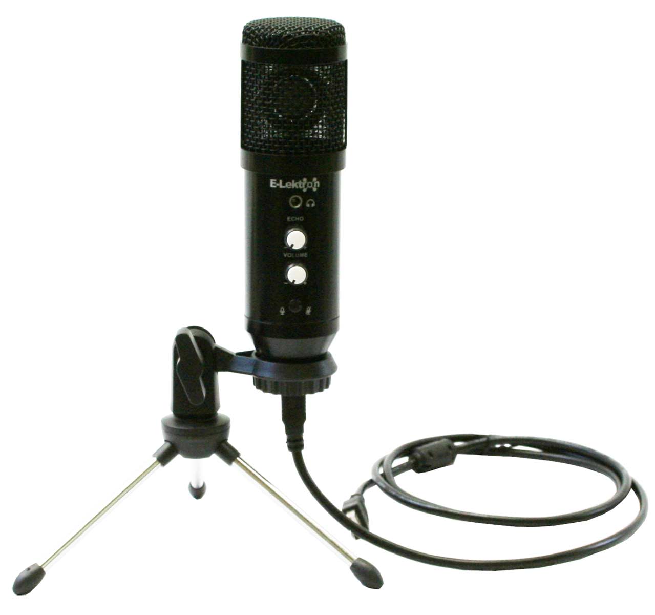 EL173528 E-Lektron EL-08USB PC Kondensator-Mikrofon inkl. Tischständer