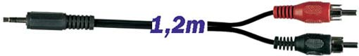 EL104984 Stereo 3,5mm Klinke - Cinchkabel 1,2m