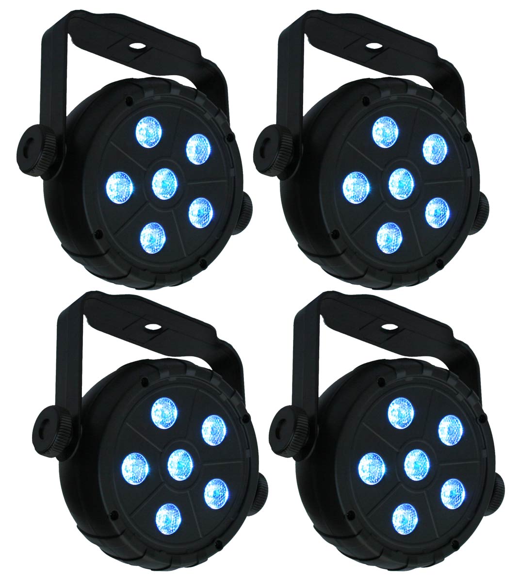 EL453525 E-Lektron PAR-6.3 mini RGB LED Strahler Lichteffekt Satz 4 Stück
