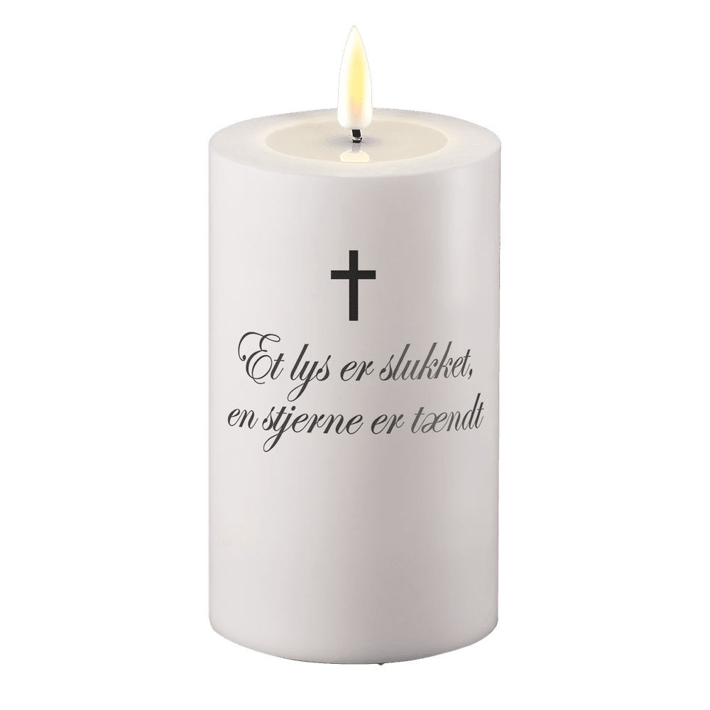 LED-Grablichter (Eine Kerze ist erloschen, ein Stern ist entzündet)