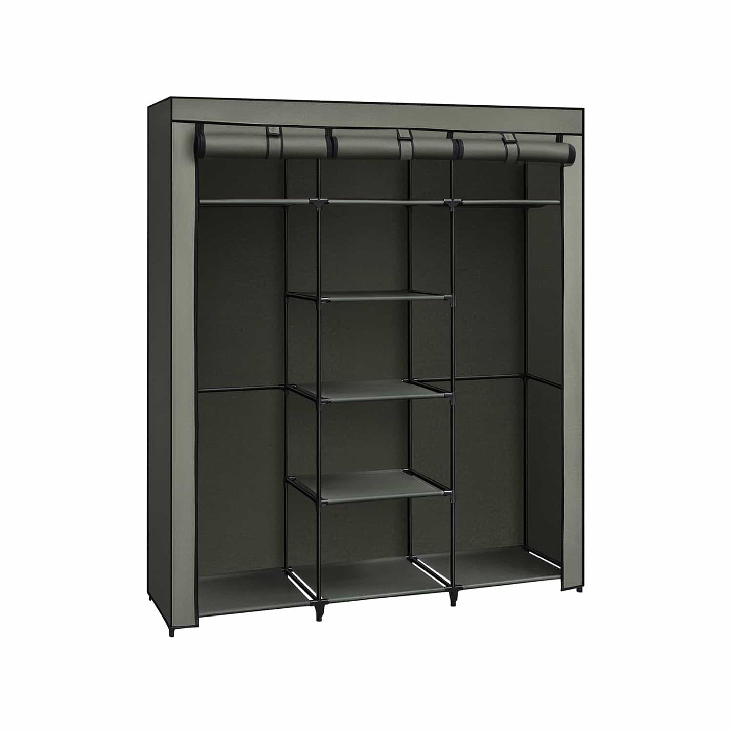 Kleiderschrank Stoffschrank faltbare Garderobe mit Kleiderstangen