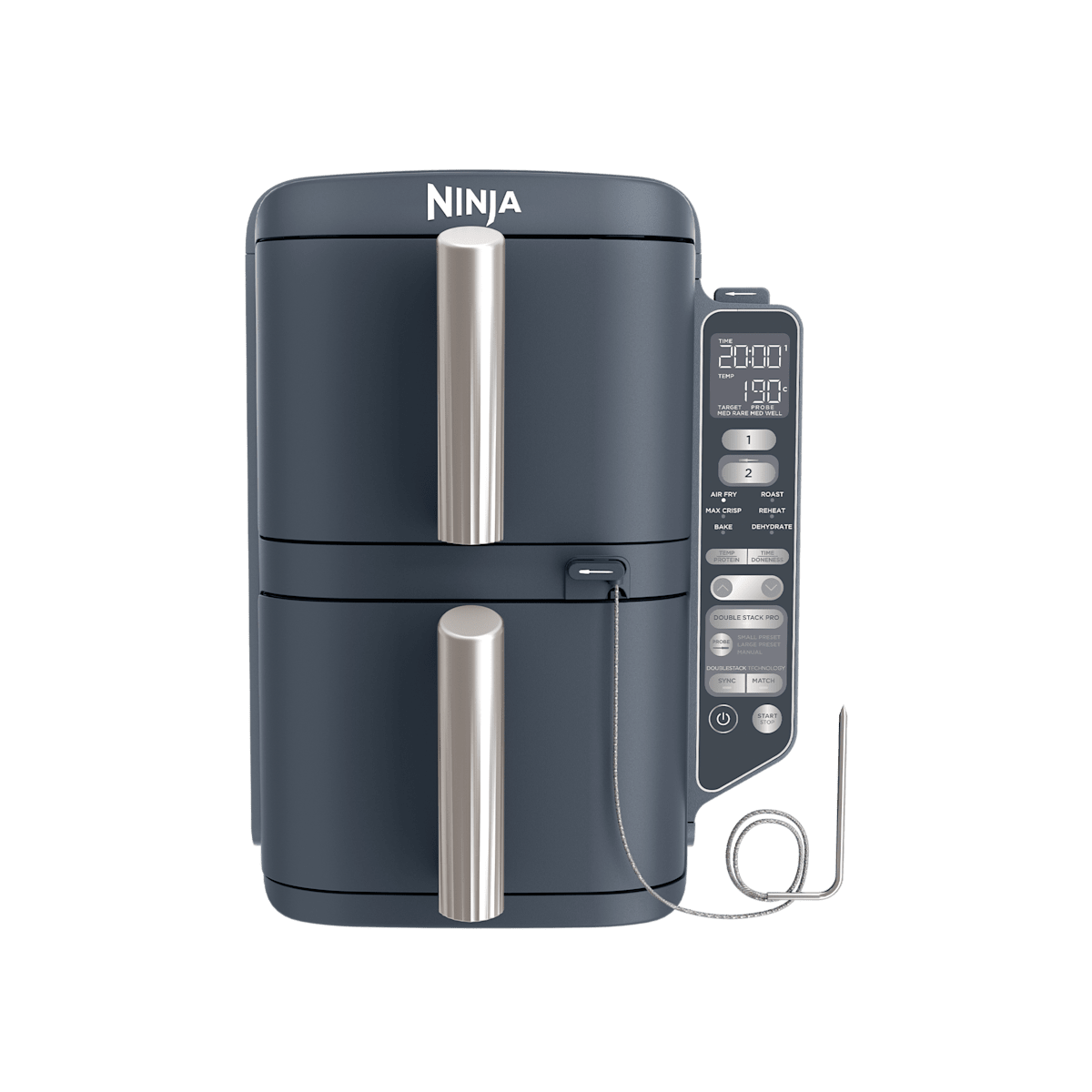 Ninja Double Stack XL 2-Ebenen Heißluftfritteuse 9,5 L in Dunkelblau | SL451EUCYD | von SharkNinja