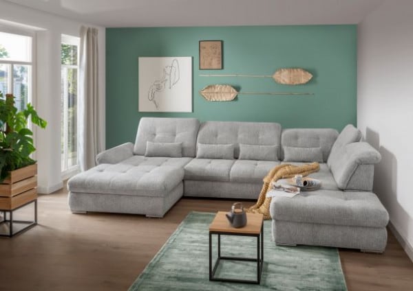 Luxuriöse Wohnlandschaft Dalida mit Schlaffunktion - Schönheit in 5 verschiedenen Farben