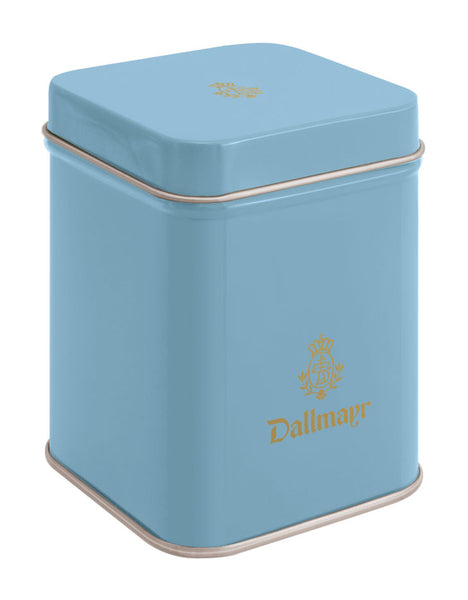 Teedose leer, hellblauDallmayr Logo, Inhalt 50g