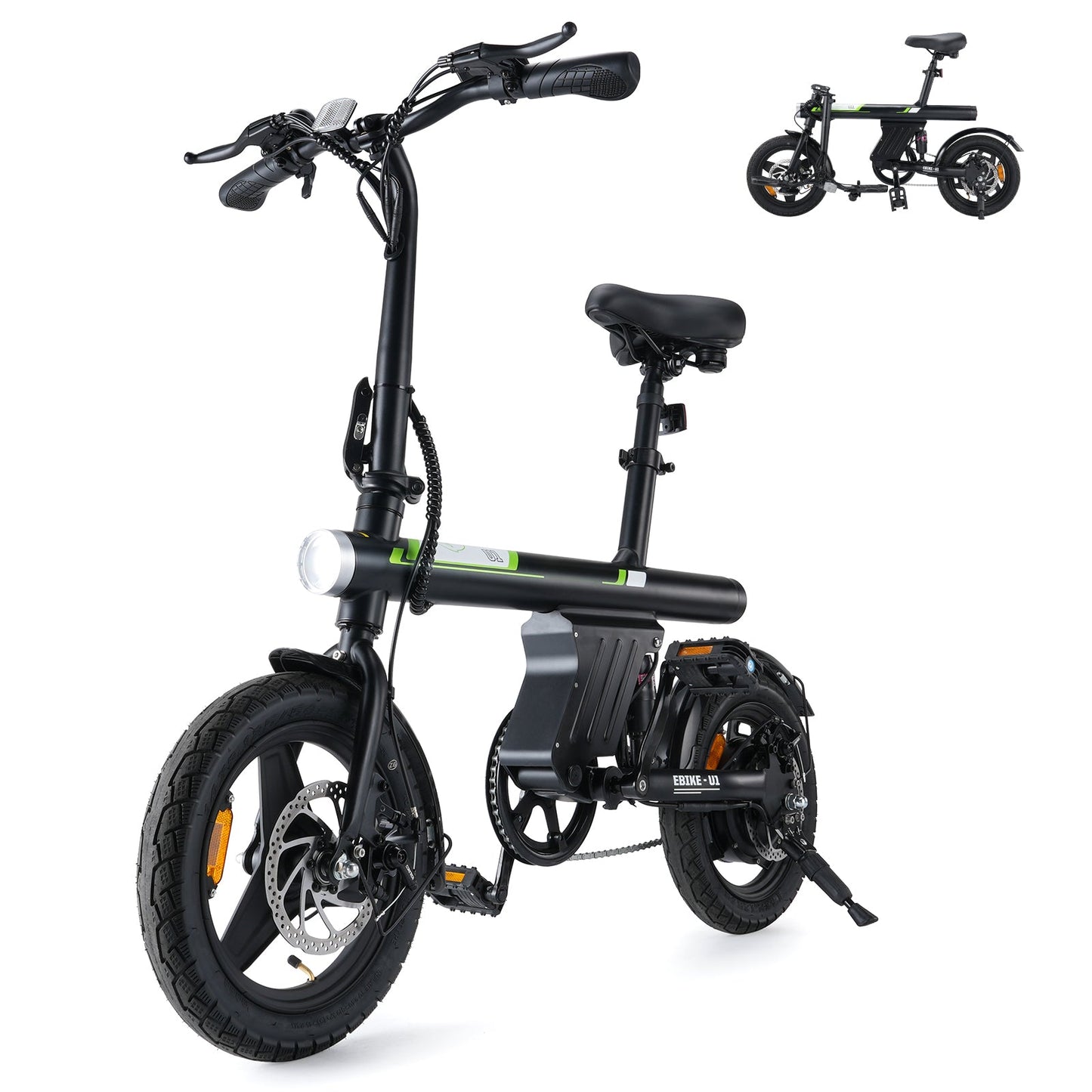 U1 City E-bike 350W für Erwachsene - U1 Schwarz