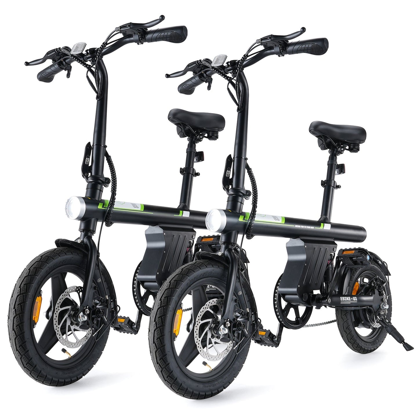 U1 City E-bike 350W für Erwachsene - U1 Schwarz*2