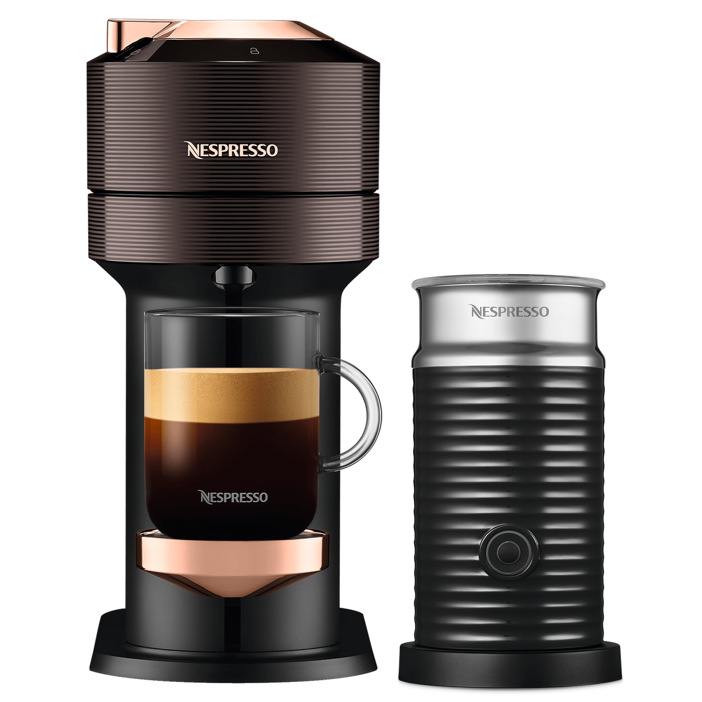 Nespresso VERTUO Next Premium & Aeroccino 3 schwarz Vertuo Kaffeemaschine