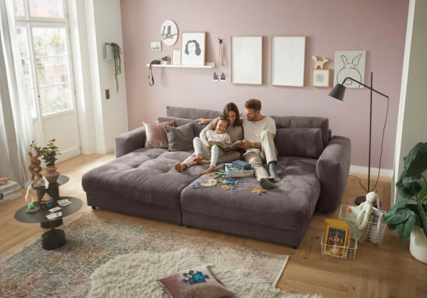 XXL Loveseat Barura - Dein neuer Lieblingsplatz in Cord-Stoff