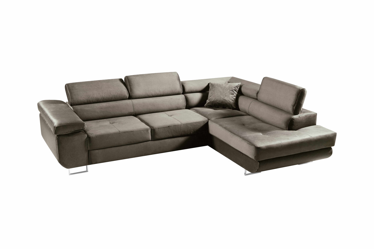 Ecksofa Divan 325-R Dunkeltaupe