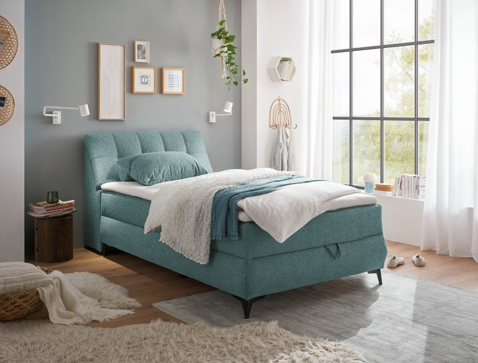 Boxbett Atlantis 120x200 cm in Mint von ED Exciting Design mit Bettkasten