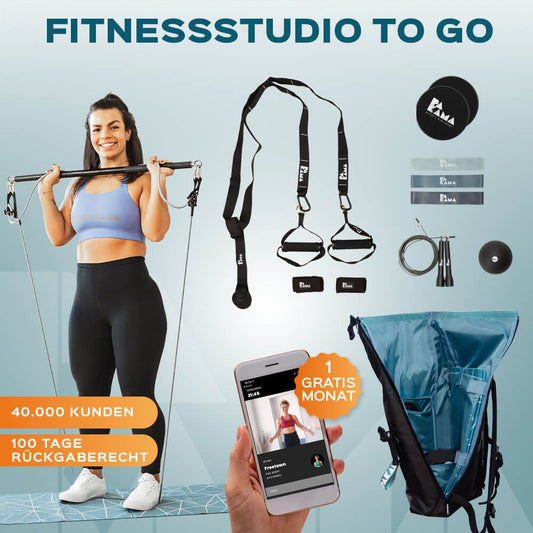 !B-Ware-Schnapper! Fitnessstudio to Go (inkl. App) - BERLIN Black