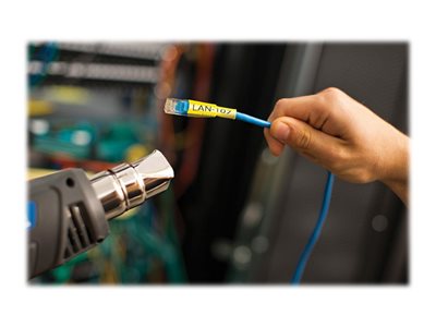 BROTHER Heat Shrink Tube Black on Yellow