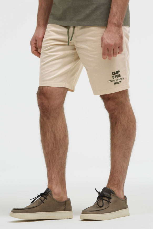 CAMP DAVID Basic Shorts aus Twill mit Elastikbund