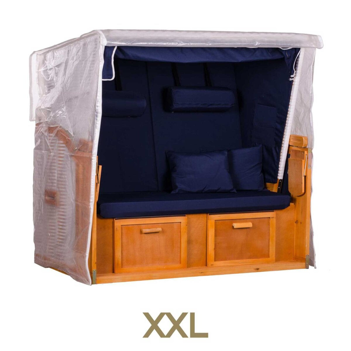 bene protect Strandkorb Schutzhülle PVC Größe XXL Transparent