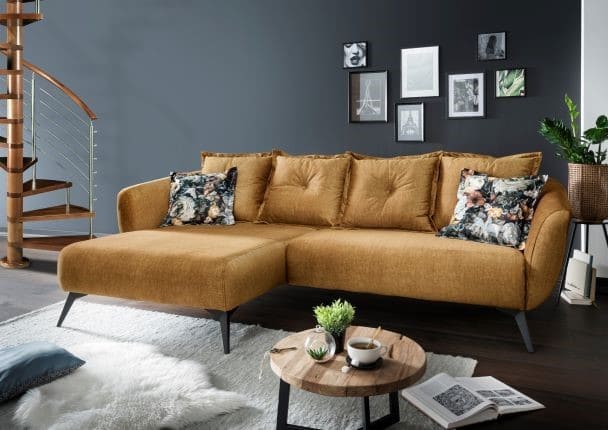 Benformato Ecksofa Baggio Tessuto Mikrofaser in verschiedenen Farben erhältlich