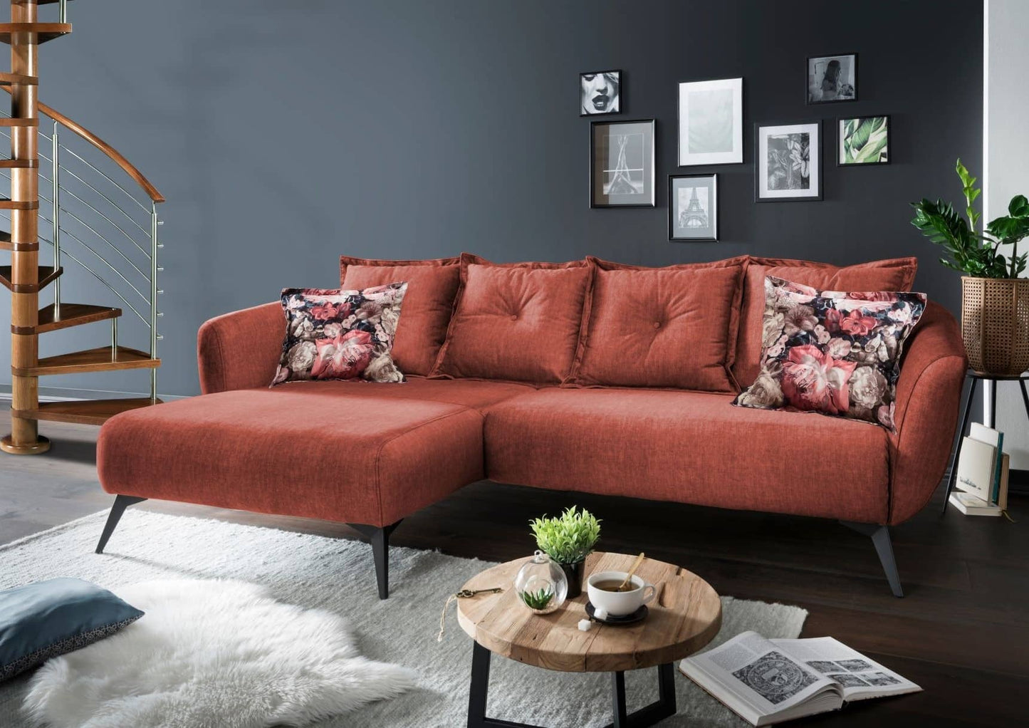 Benformato Ecksofa Baggio Tessuto Mikrofaser in verschiedenen Farben erhältlich